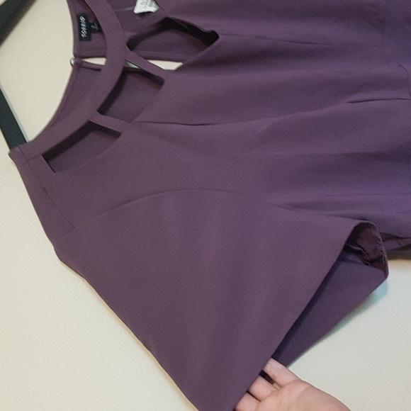 Torrid Purple Crisscross Blouse - Picture 3 of 7